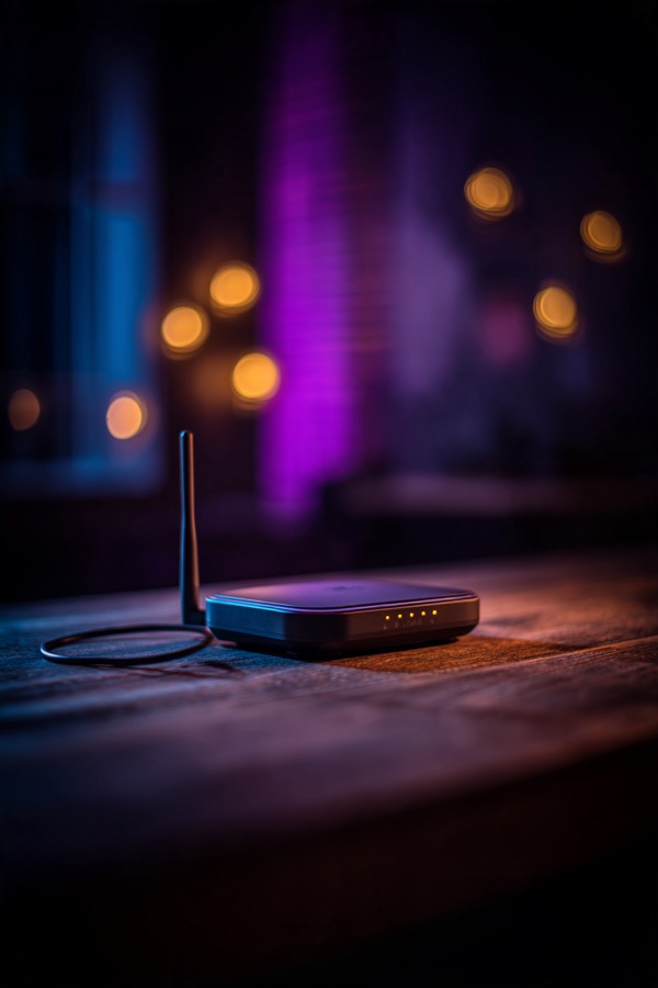 Router with a trailing cable
